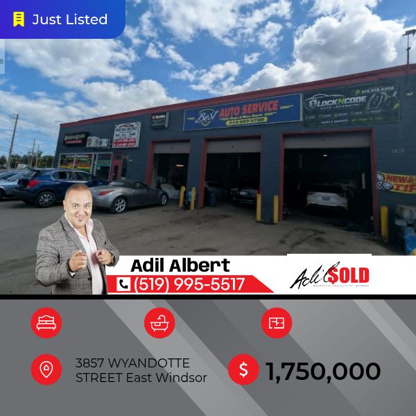 Amazing commercial building and business opportunity in the heart of Windsor, Busy automotive shop, dealership, Pizza restaurant, bodyshop and more, call today